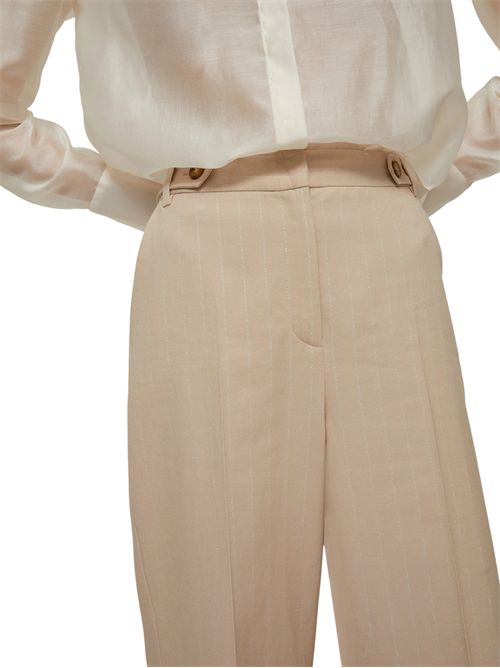 Pantaloni in gabardine gessato lamé ungaro PENNYBLACK | 25211360171