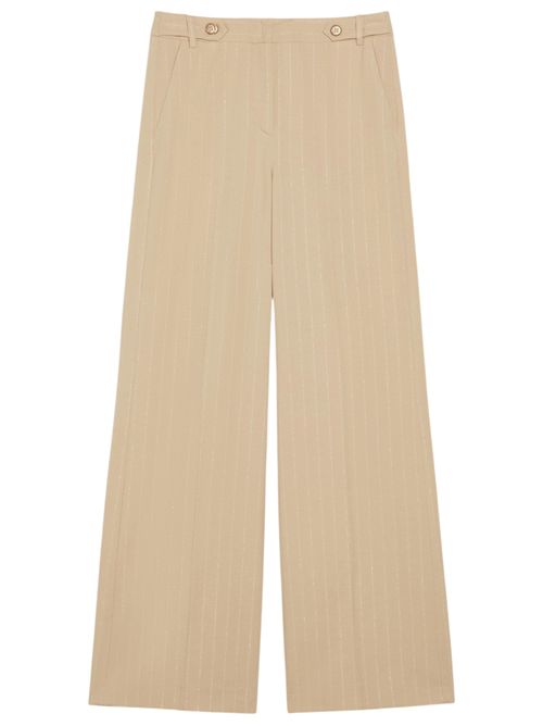 Pantaloni in gabardine gessato lamé ungaro PENNYBLACK | 25211360171