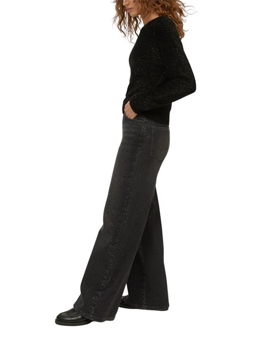 Jeans wide leg con strass circolo PENNYBLACK | 25211860181