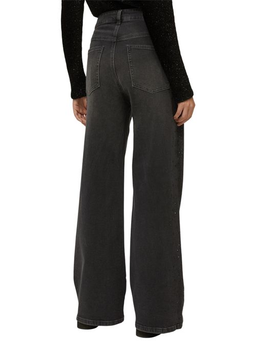 Jeans wide leg con strass circolo PENNYBLACK | 25211860181