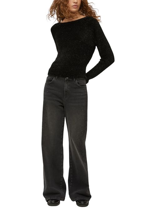 Jeans wide leg con strass circolo PENNYBLACK | 25211860181