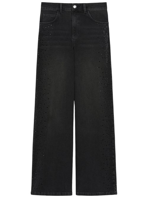 Jeans wide leg con strass circolo PENNYBLACK | 25211860181