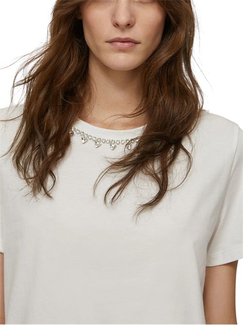 T-shirt in cotone con strass giava PENNYBLACK | 25219760171