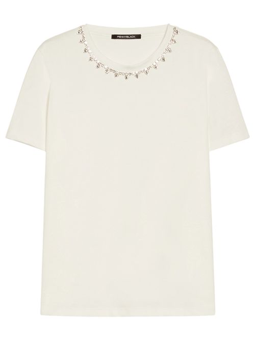 T-shirt in cotone con strass giava PENNYBLACK | 25219760171
