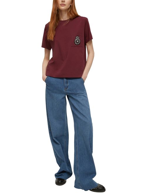 T-shirt con stemma ricamato papa PENNYBLACK | 25229760122