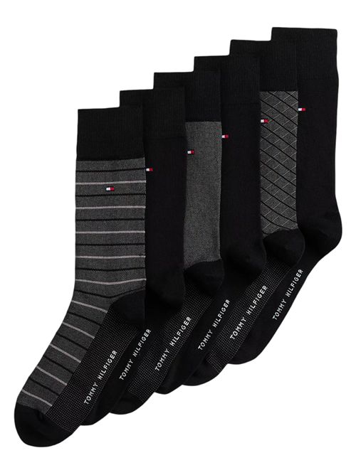 Confezione regalo 6 pack calzini BLACK TOMMY HILFIGER | 701235373BLACK