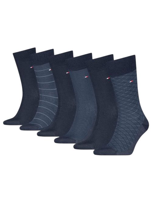 Confezione regalo 6 pack calzini NAVY TOMMY HILFIGER | 701235373NAVY