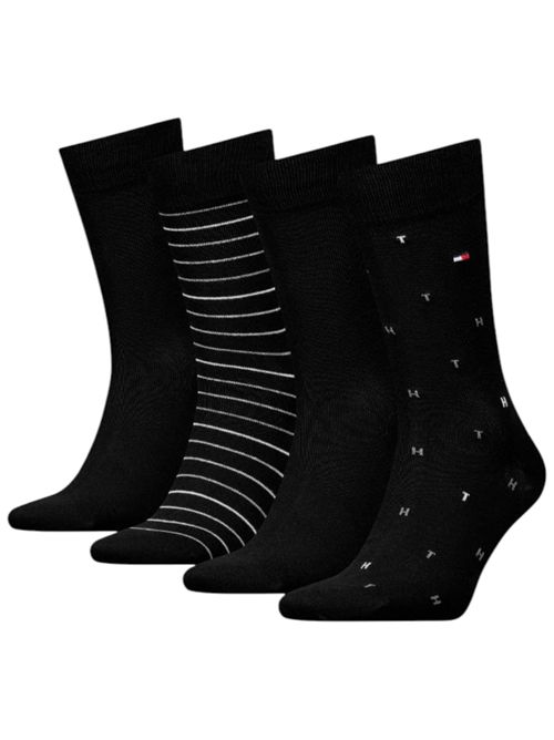 Calzini in cotone 4 pack black TOMMY HILFIGER | 701235375BLACK