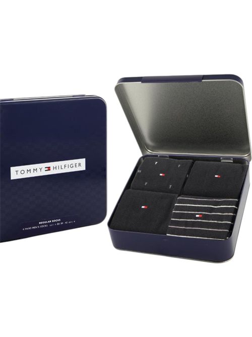 Calzini in cotone 4 pack black TOMMY HILFIGER | 701235375BLACK