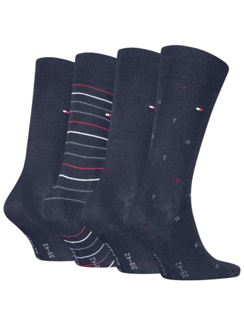 Calzini in cotone 4 pack navy TOMMY HILFIGER | 701235375NAVY