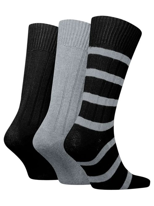 Calzini a coste 3 pack navy TOMMY HILFIGER | 701235377BLACK