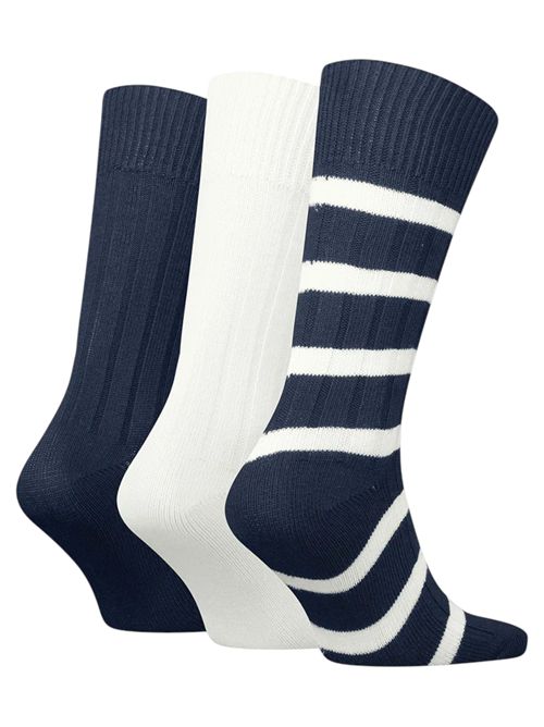 Calzini a coste 3 pack navy TOMMY HILFIGER | 701235377NAVY