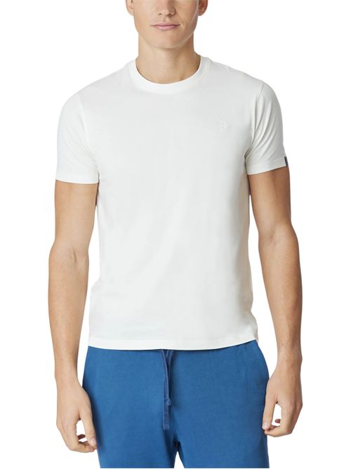 T-shirt in cotone jersey stretch con logo U.S. POLO ASSN | US42154003101