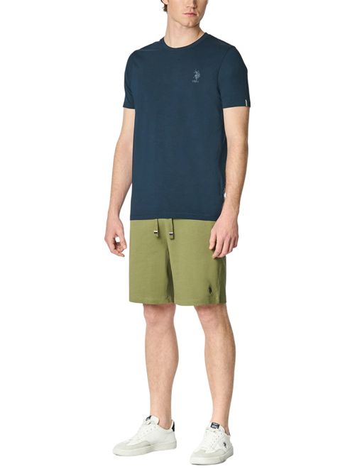 T-shirt in cotone jersey stretch con logo U.S. POLO ASSN | US42154003179