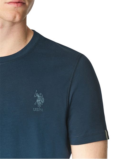 T-shirt in cotone jersey stretch con logo U.S. POLO ASSN | US42154003179
