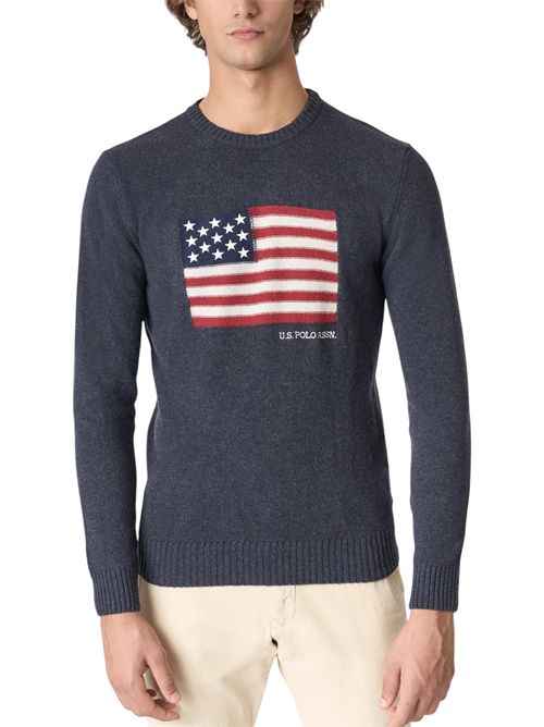 Maglia girocollo bandiera americana U.S. POLO ASSN | US42173010179