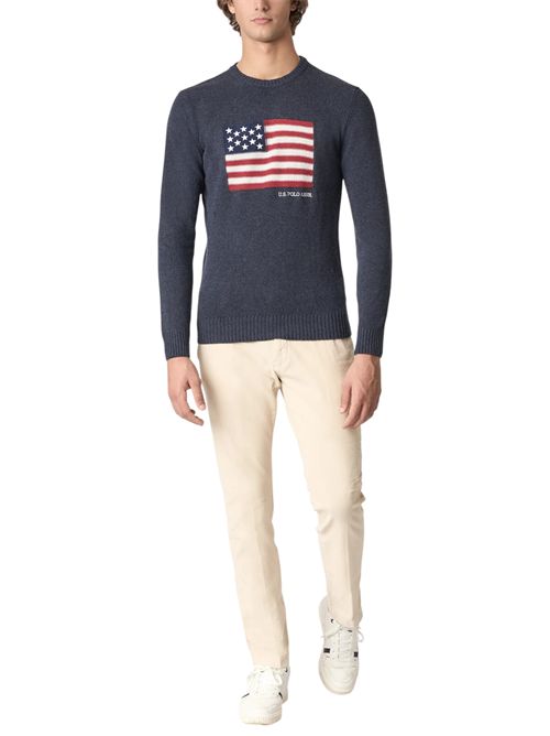 Maglia girocollo bandiera americana U.S. POLO ASSN | US42173010179