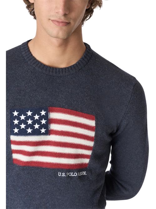 Maglia girocollo bandiera americana U.S. POLO ASSN | US42173010179