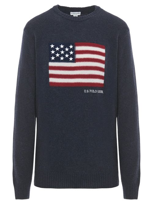 Maglia girocollo bandiera americana U.S. POLO ASSN | US42173010179