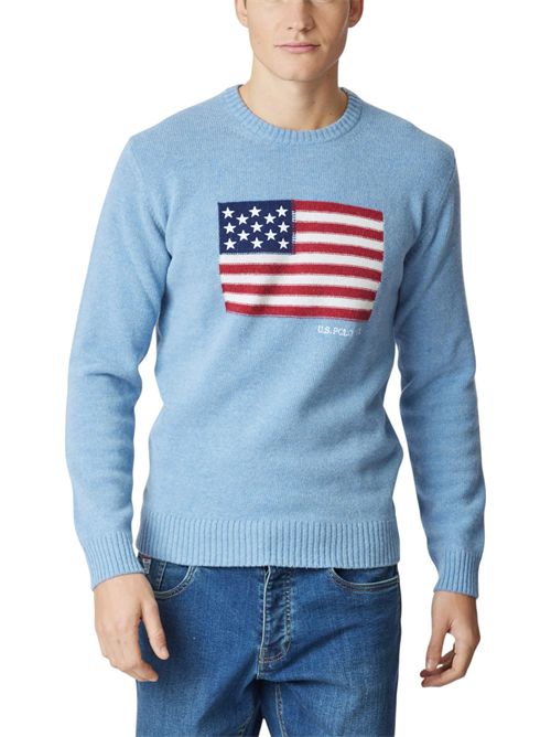 Maglia girocollo bandiera americana U.S. POLO ASSN | US42173010387
