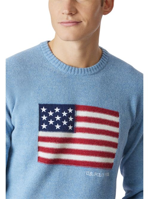 Maglia girocollo bandiera americana U.S. POLO ASSN | US42173010387