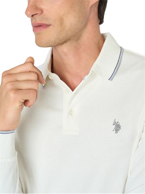Polo shirt a maniche lunghe in cotone heavy jersey U.S. POLO ASSN | US42177002101