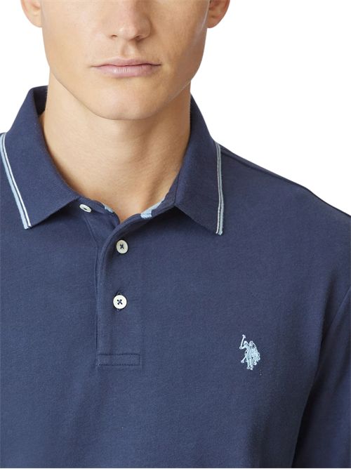 Polo shirt a maniche lunghe in cotone heavy jersey U.S. POLO ASSN | US42177002179