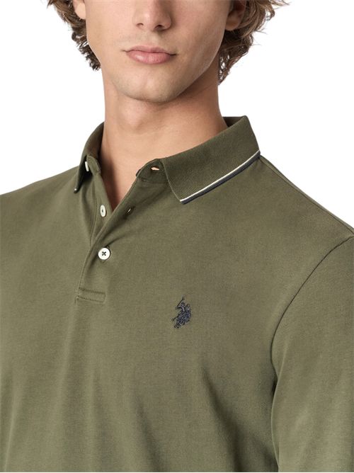 Polo shirt a maniche lunghe in cotone heavy jersey U.S. POLO ASSN | US42177002249