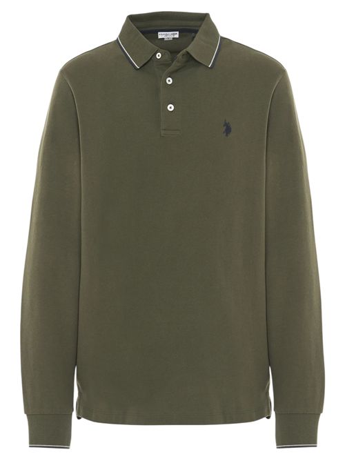 Polo shirt a maniche lunghe in cotone heavy jersey U.S. POLO ASSN | US42177002249