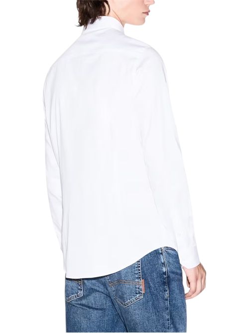 Camicia slim fit in satin di cotone stretch Essential ARMANI EXCHANGE | 8NZCBD-ZN10Z0113