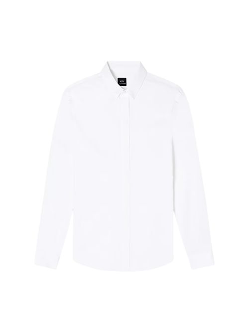 Camicia slim fit in satin di cotone stretch Essential ARMANI EXCHANGE | 8NZCBD-ZN10Z0113