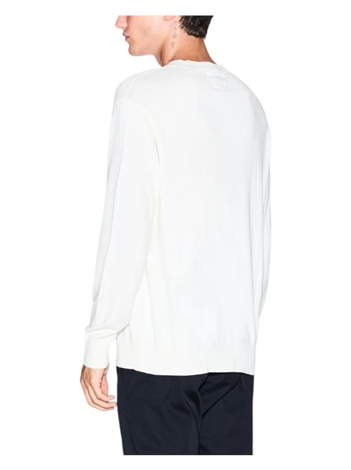 Maglione girocollo con logo in cotone viscosa e seta Icon ARMANI EXCHANGE | XM000338-AF12291U0009