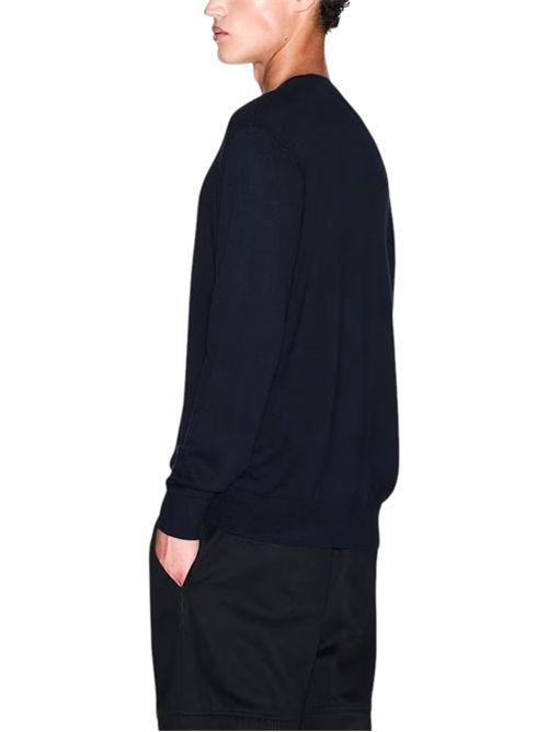 Maglione girocollo con logo in cotone viscosa e seta Icon ARMANI EXCHANGE | XM000338-AF12291UB101