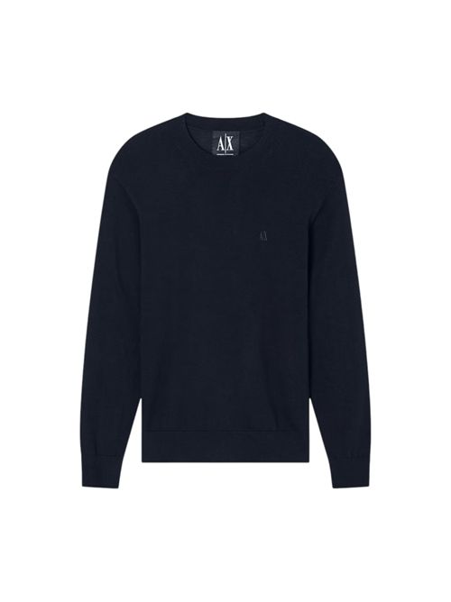 Maglione girocollo con logo in cotone viscosa e seta Icon ARMANI EXCHANGE | XM000338-AF12291UB101