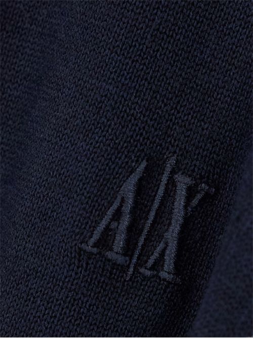 Maglione girocollo con logo in cotone viscosa e seta Icon ARMANI EXCHANGE | XM000338-AF12291UB101