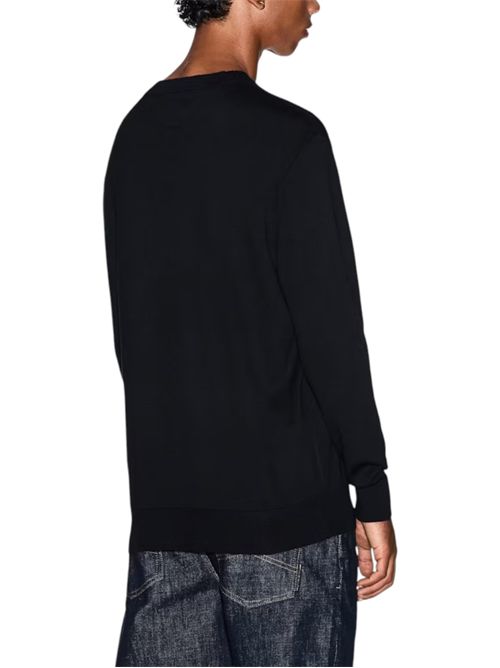 Maglione girocollo con logo in cotone viscosa e seta Icon ARMANI EXCHANGE | XM000338-AF12291UC001