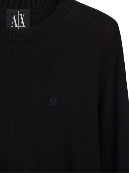 Maglione girocollo con logo in cotone viscosa e seta Icon ARMANI EXCHANGE | XM000338-AF12291UC001