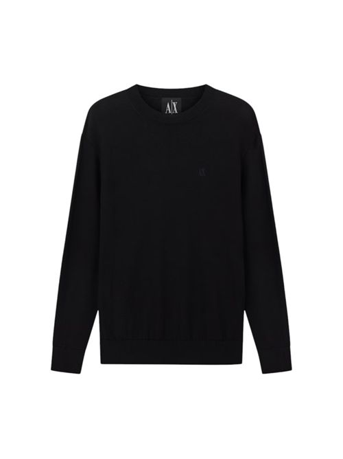 Maglione girocollo con logo in cotone viscosa e seta Icon ARMANI EXCHANGE | XM000338-AF12291UC001