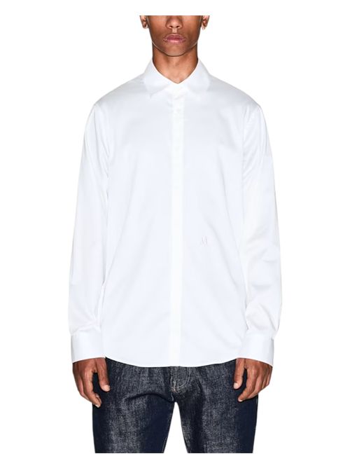 Camicia comfortevole in satin di cotone stretch Icon ARMANI EXCHANGE | XM000339-AF10192U0009