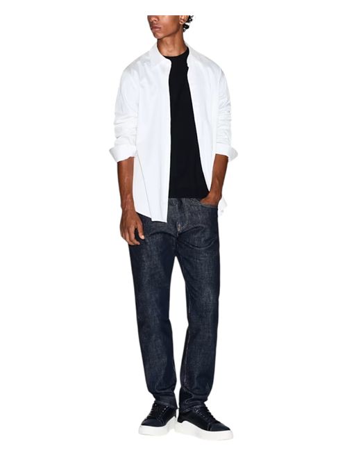 Camicia comfortevole in satin di cotone stretch Icon ARMANI EXCHANGE | XM000339-AF10192U0009