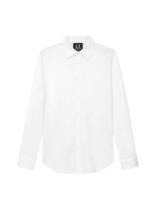 Camicia comfortevole in satin di cotone stretch Icon ARMANI EXCHANGE | XM000339-AF10192U0009