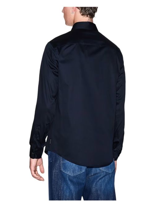 Camicia comfortevole in satin di cotone stretch Icon ARMANI EXCHANGE | XM000339-AF10192UB101