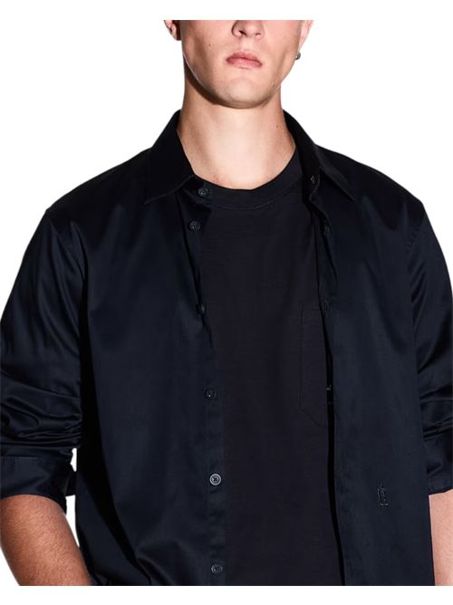 Camicia comfortevole in satin di cotone stretch Icon ARMANI EXCHANGE | XM000339-AF10192UB101