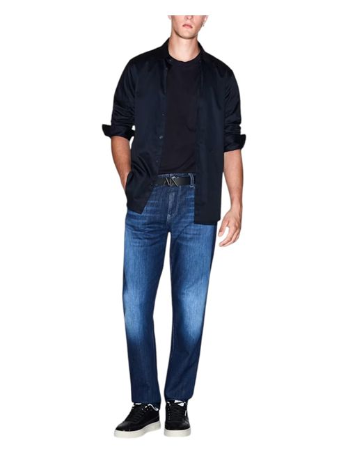 Camicia comfortevole in satin di cotone stretch Icon ARMANI EXCHANGE | XM000339-AF10192UB101
