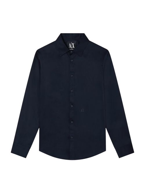 Camicia comfortevole in satin di cotone stretch Icon ARMANI EXCHANGE | XM000339-AF10192UB101