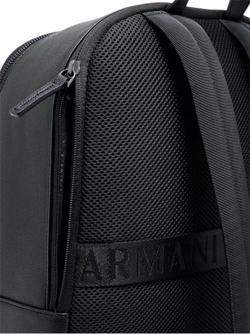 Zaino in similpelle con tasca frontale e schienale in rete ARMANI EXCHANGE | XM002582-AF22651UC001