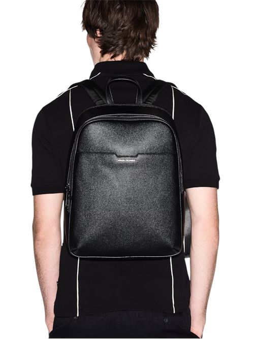 Zaino in similpelle con tasca frontale e schienale in rete ARMANI EXCHANGE | XM002582-AF22651UC001