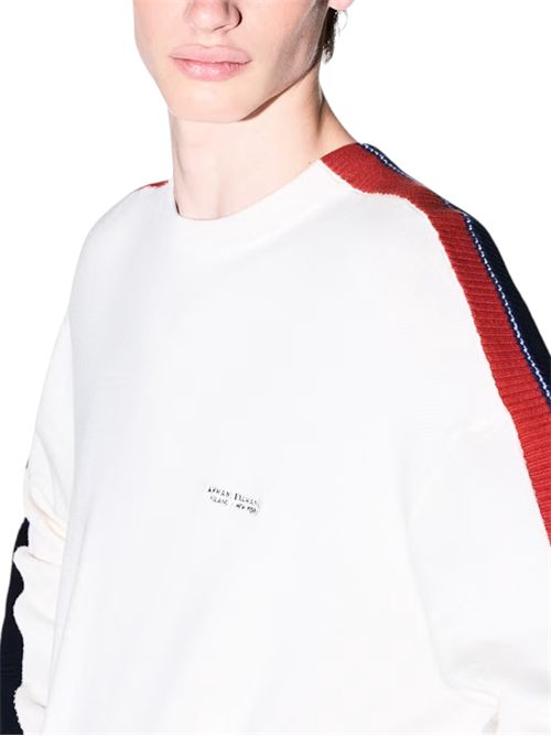 Pullover girocollo in cotone con bande a contrasto e logo ARMANI EXCHANGE | XM002722-AF11960U0007