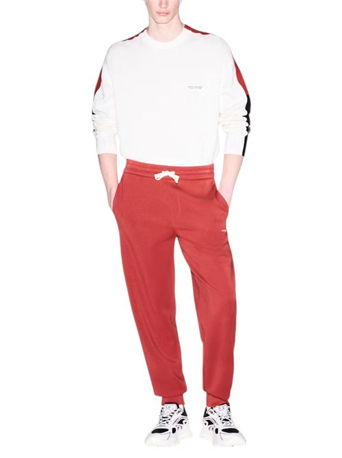 Pullover girocollo in cotone con bande a contrasto e logo ARMANI EXCHANGE | XM002722-AF11960U0007