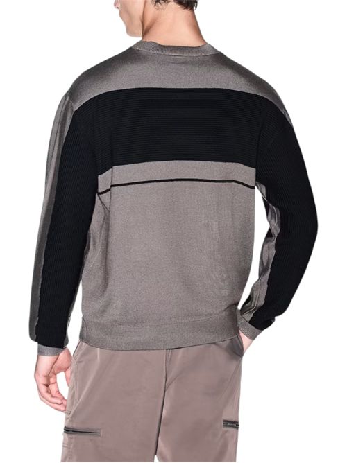 Pullover girocollo a blocchi in misto lana e cotone ARMANI EXCHANGE | XM002730-AF14007M6029